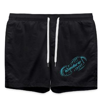 Laissez votre empreinte : Wanderer Travel Design - Short de bain - noir - Devant - AI Model Male 185 light (185cm)