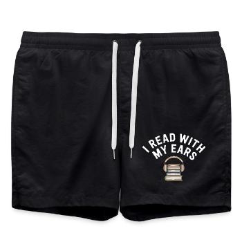 Livre audio : Lire avec mes oreilles - Short de bain - noir - Devant - AI Model Male 185 light (185cm)