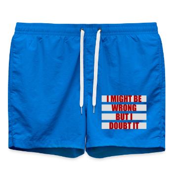 Je peux me tromper mais j’en doute. Drôle. Sarcastique. - Short de bain - cobalt blue - Devant