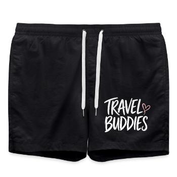 Travel Friends Heart Design - Short de bain - noir - Devant - AI Model Male 185 light (185cm)
