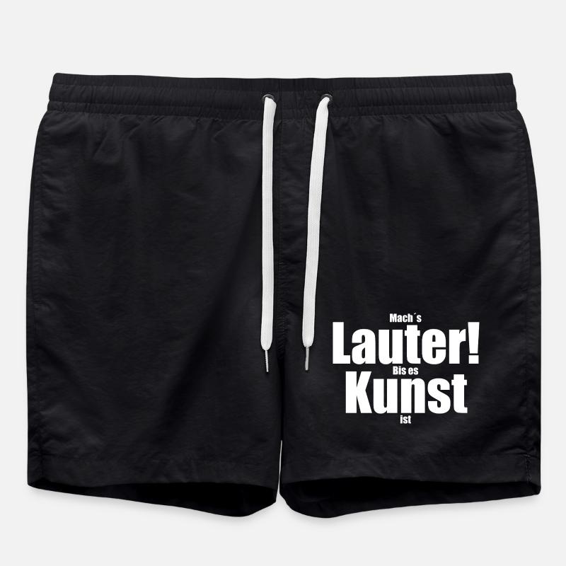 Mach´s lauter! Bis es Kunst ist - Badeshorts - Schwarz