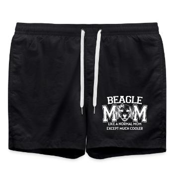 Beagle Mom Dog Lover Cute Puppy Art - Swim Trunks - black - Front - AI Model Male 185 light (185cm)