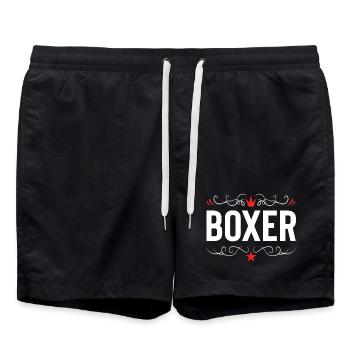 Boxer Boxen Sport - Badeshorts - Schwarz - Vorne - AI Model Male 185 light (185cm)