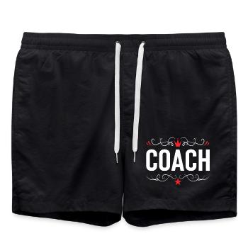 Coach Trainer - Swim Trunks - black - Front - AI Model Male 185 light (185cm)