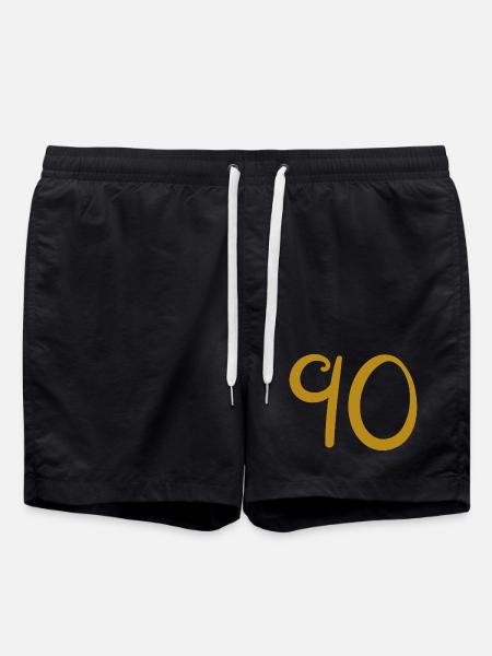 90 - Badeshorts - Schwarz