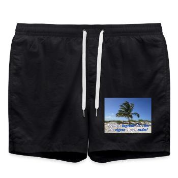 Freiheit - Badeshorts - Schwarz - Vorne - AI Model Male 185 light (185cm)