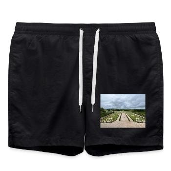 Jardin français du Château de Chambord - Short de bain - noir - Devant - AI Model Male 185 light (185cm)