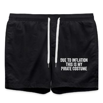 Due to inflation this is my Pirate Costume - Swim Trunks - black - Front - AI Model Male 185 light (185cm)