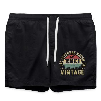 Legends are born 1983 Birthday Gift 1983 - Swim Trunks - black - Front - AI Model Male 185 light (185cm)
