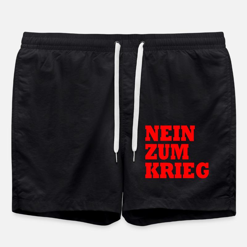 Nein zum krieg - Badeshorts - Schwarz
