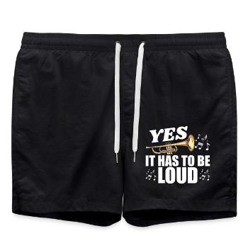 Trumpet Player Men Women Trumpetist Gag Trumpet - Swim Trunks - black - Front - AI Model Male 185 light (185cm)