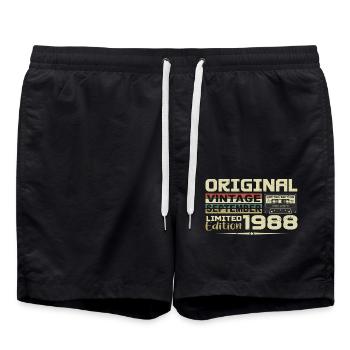 1988 - Die Legenden wurden im September 1988 geboren - Badeshorts - Schwarz - Vorne - AI Model Male 185 light (185cm)