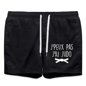 J'Peux Pas J'ai Judo - Short de bain - noir - Devant - AI Model Male 185 light (185cm)
