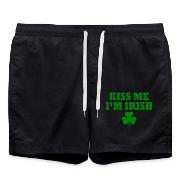 Kiss me im irish - Short de bain - noir - Devant - AI Model Male 185 light (185cm)