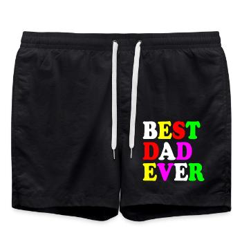 Best dad ever - Short de bain - noir - Devant - AI Model Male 185 light (185cm)