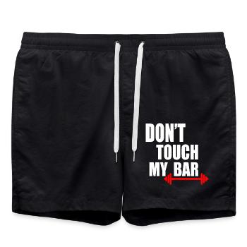 Dont touch my bar - Badeshorts - Schwarz - Vorne - AI Model Male 185 light (185cm)