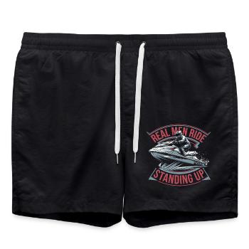 Für echte Wassersportler - Badeshorts - Schwarz - Vorne - AI Model Male 185 light (185cm)