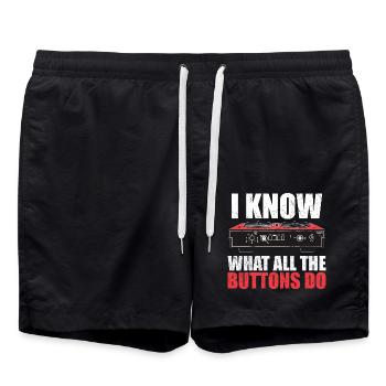 I know what all the buttons do - Swim Trunks - black - Front - AI Model Male 185 light (185cm)
