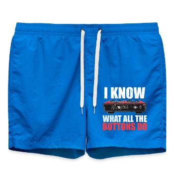 I know what all the buttons do - Short de bain - cobalt blue - Devant