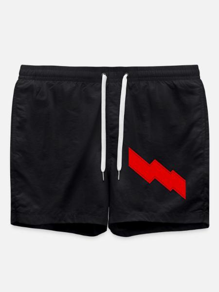 Regalo con segno di fulmine rosso - Costume a pantaloncino - nero