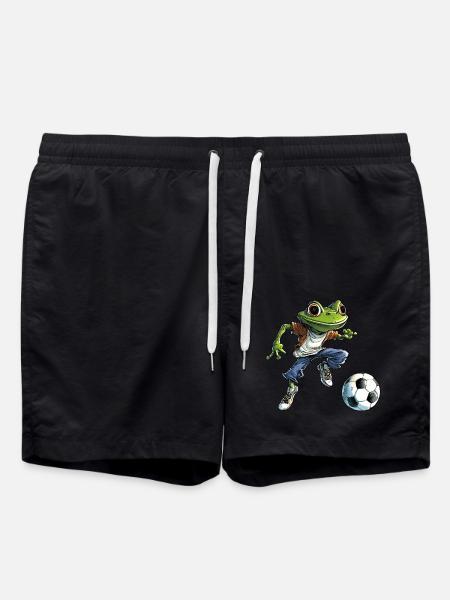 Frösche Fussball - Badeshorts - Schwarz