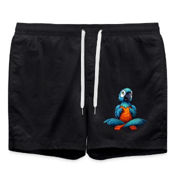 Parrot Yoga - Swim Trunks - black - Front - AI Model Male 185 light (185cm)