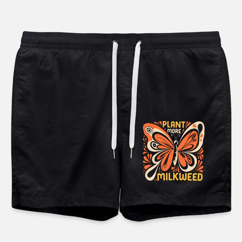Protect the monarch butterflies - Swim Trunks - black