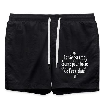 Daddy Dad Rum Humor Joke Gift Favorite Beer - Swim Trunks - black - Front - AI Model Male 185 light (185cm)
