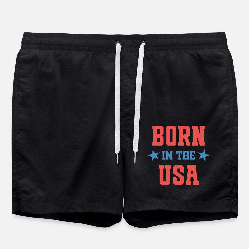 Né aux États-Unis - Short de bain - noir