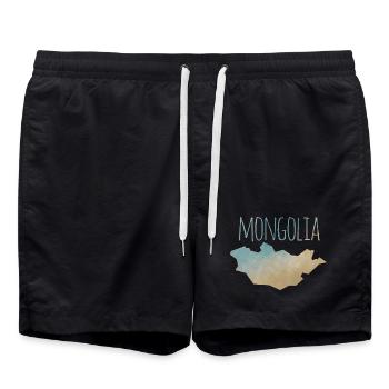 Mongolia - Badeshorts - Schwarz - Vorne - AI Model Male 185 light (185cm)
