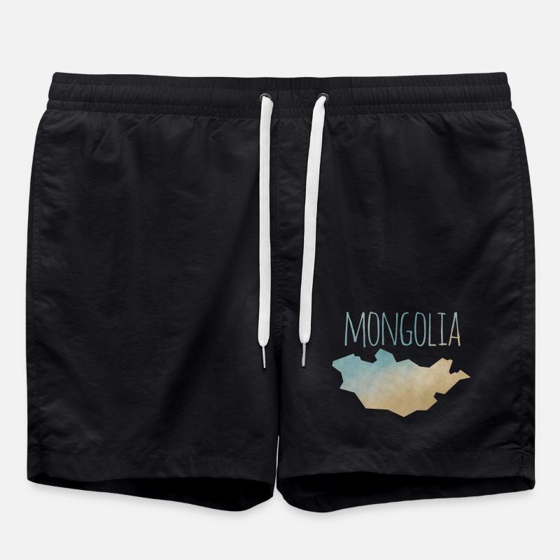 Mongolia - Swim Trunks - black