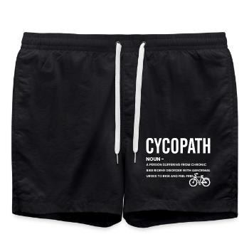 T-shirt emblème de piste cyclable - Short de bain - noir - Devant - AI Model Male 185 light (185cm)