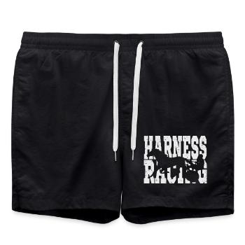 Trotter Trotting Race Design - Swim Trunks - black - Front - AI Model Male 185 light (185cm)