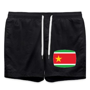 Drapeau de la Guadeloupe - Short de bain - noir - Devant - AI Model Male 185 light (185cm)