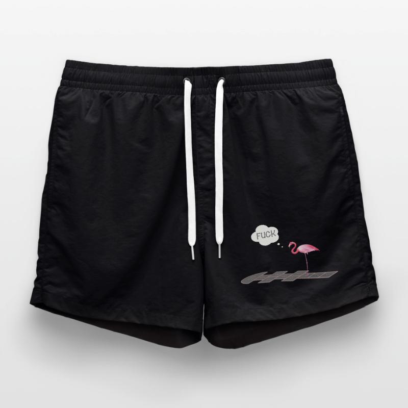 Flamingo with a problem Swim Trunks