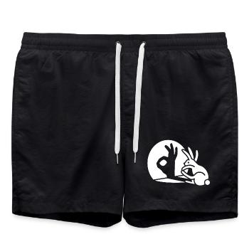 Rabbit Shadow Hand ItalieOkay OK signe - Short de bain - noir - Devant - AI Model Male 185 light (185cm)