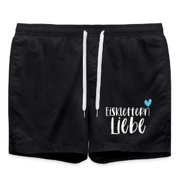 Klettern Eisklettern Liebe Eispickel Geschenk - Badeshorts - Schwarz - Vorne - AI Model Male 185 light (185cm)