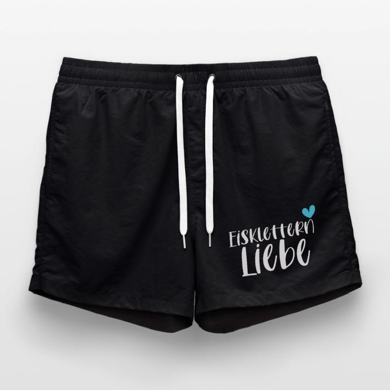 Klettern Eisklettern Liebe Eispickel Geschenk Badeshorts