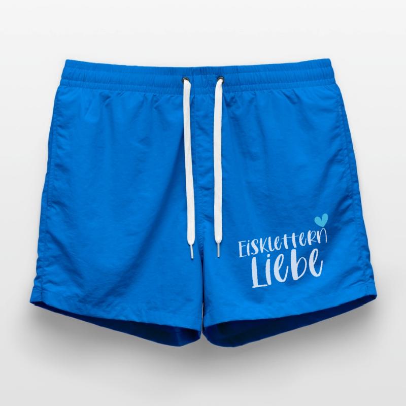 Klettern Eisklettern Liebe Eispickel Geschenk Badeshorts