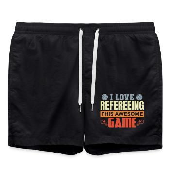 Basketball Impartial - Swim Trunks - black - Front - AI Model Male 185 light (185cm)