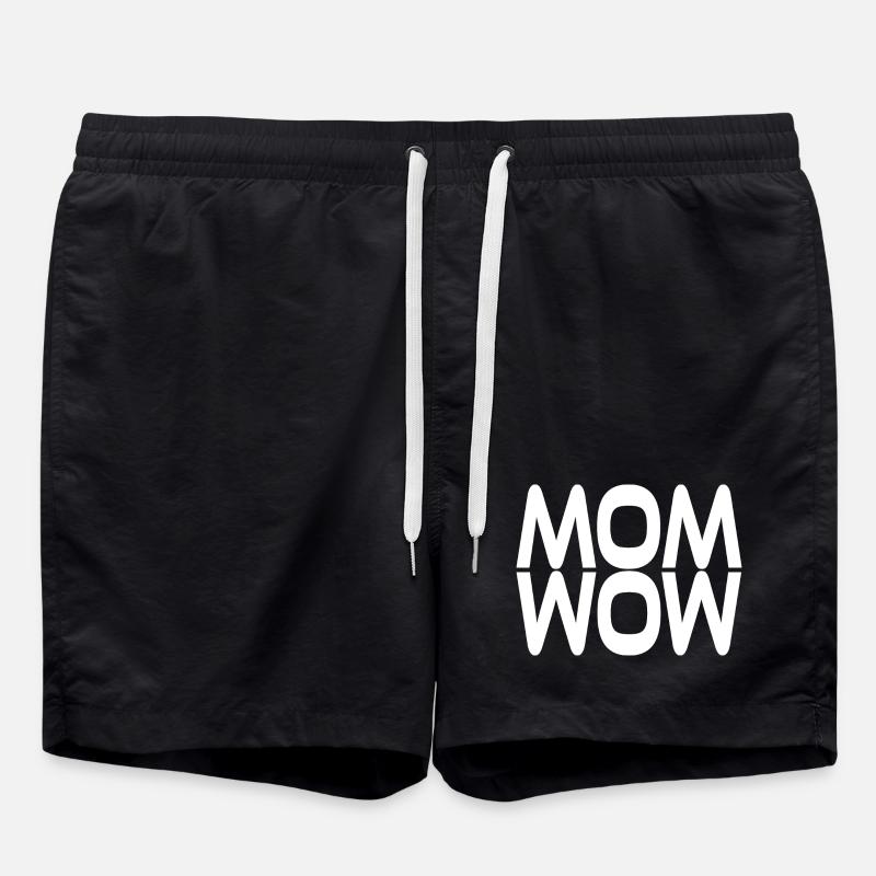 Mom is wow - Swim Trunks - black