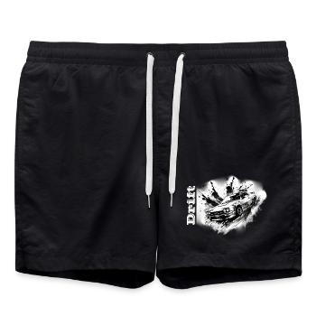 Drifter weiß - Badeshorts - Schwarz - Vorne - AI Model Male 185 light (185cm)