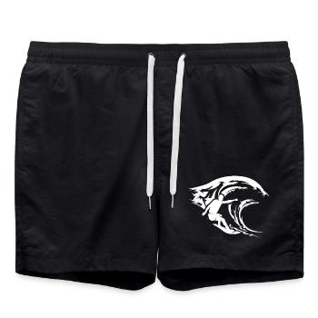 Surf Vagues Eau Mer Symbole Surfeur Icône - Short de bain - noir - Devant - AI Model Male 185 light (185cm)