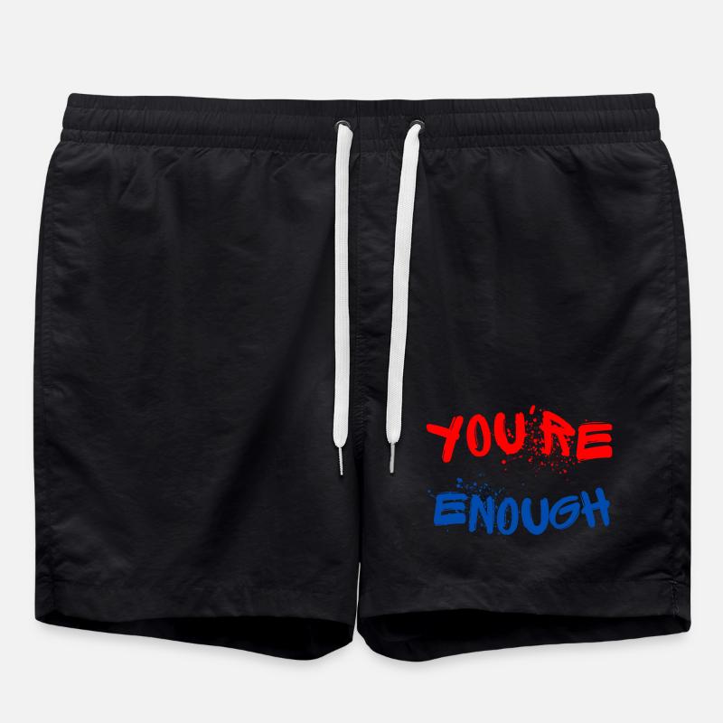Expressive graffiti designs with splashes of paint - Swim Trunks - black