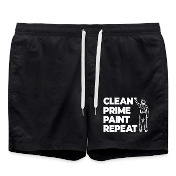 Nettoyage, apprêt, vernissage - Short de bain - noir - Devant - AI Model Male 185 light (185cm)
