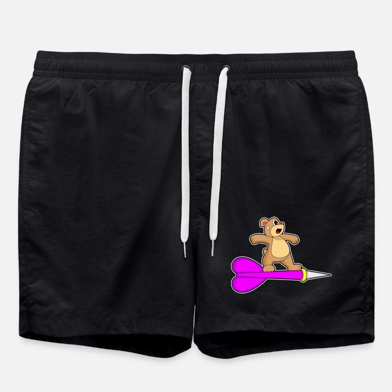 Bär Dart Dartpfeil - Badeshorts - Schwarz