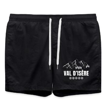 Val d'Isère, station de ski, domaine skiable - Short de bain - noir - Devant - AI Model Male 185 light (185cm)
