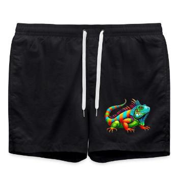 Leguan - Badeshorts - Schwarz - Vorne - AI Model Male 185 light (185cm)