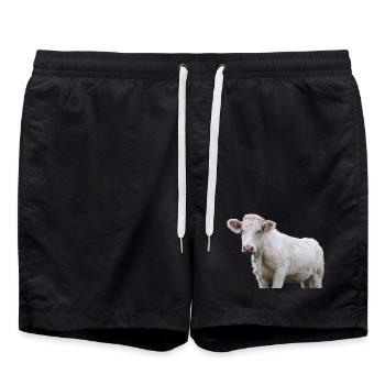 Kuh - Badeshorts - Schwarz - Vorne - AI Model Male 185 light (185cm)