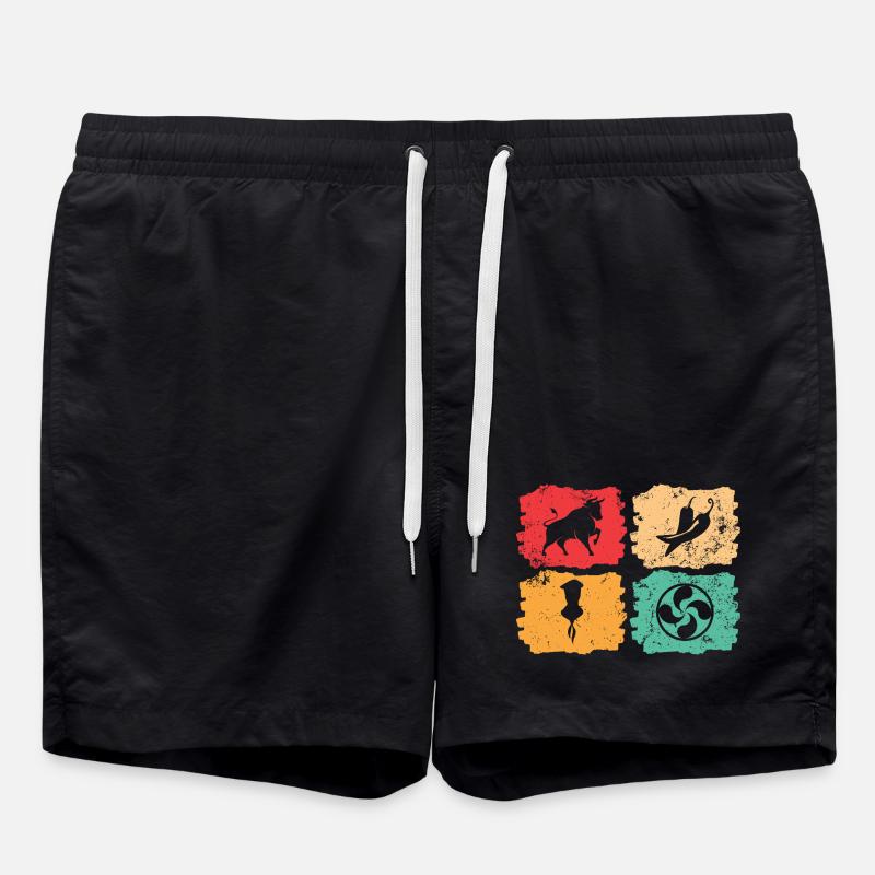 Pays basque vintage – Solar Pulse - Short de bain - noir